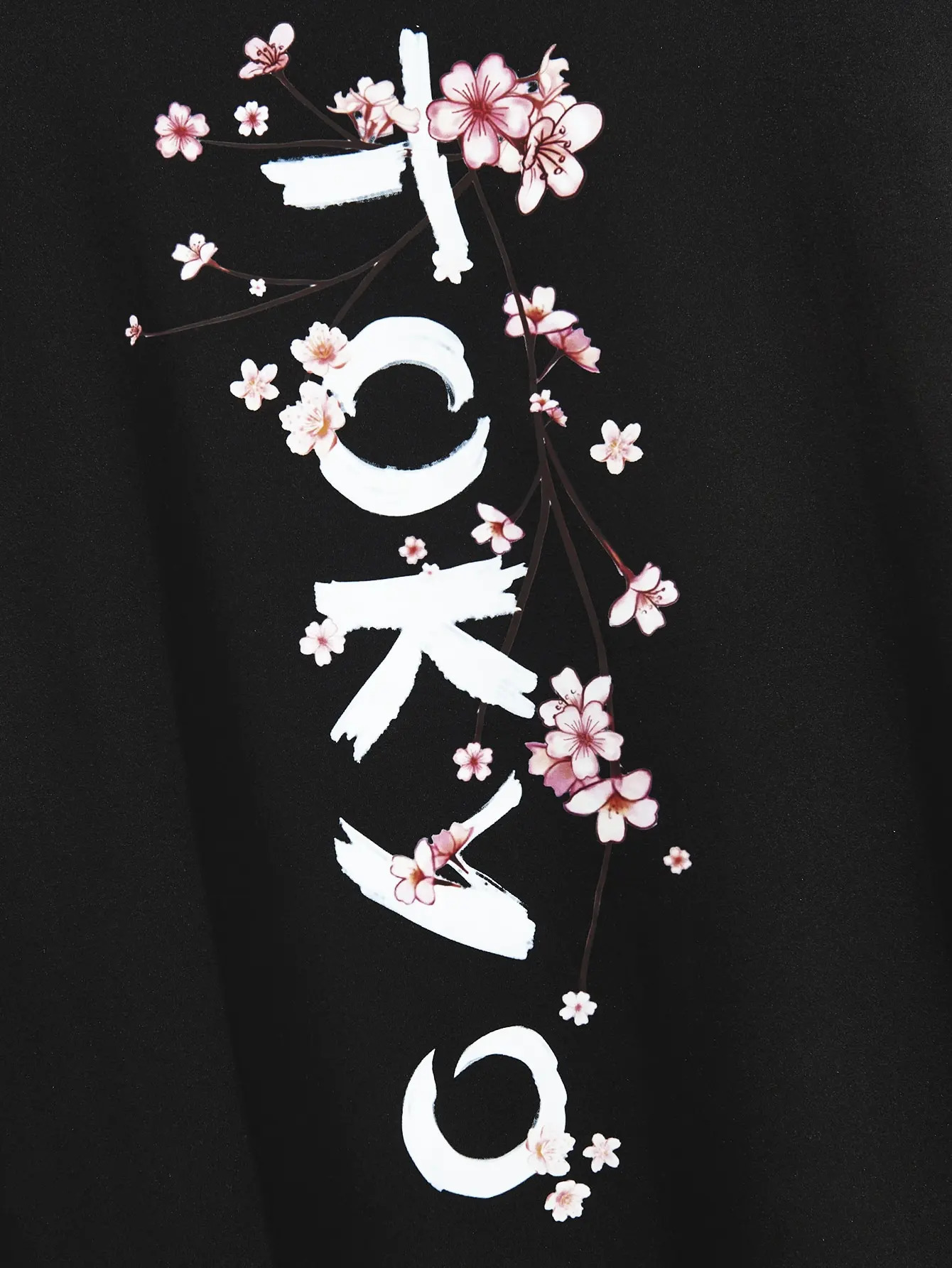 Mens Pure Cotton Tshirt with Cherry Blossom Floral Pattern Japanesestyle Casual Roundneck 260228