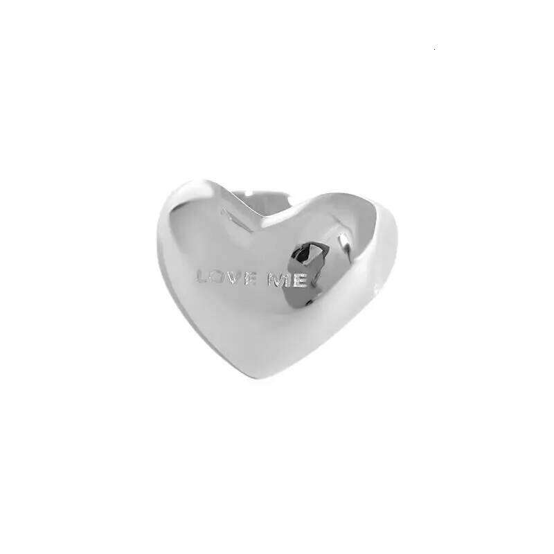 FOXANRY Silver Color Rings for Women Accessories New Trendy Elegant Simple Smooth Heart Party Jewelry Birthday Gifts H260312