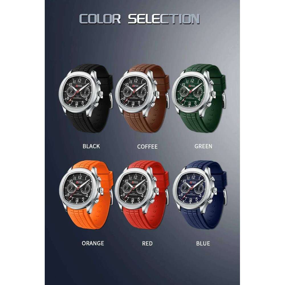 OFNS Top selling 8020 New Two Eyes Five Needle Calendar Waterproof and Fashionable Men's Quartz Watch 2025