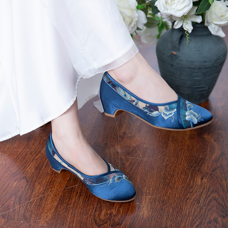 STAOXINDIKE Designer Designer Kitten Heel Fabric Red Toe Casual Wide Narrow Luxury Budget Heeled Shoes