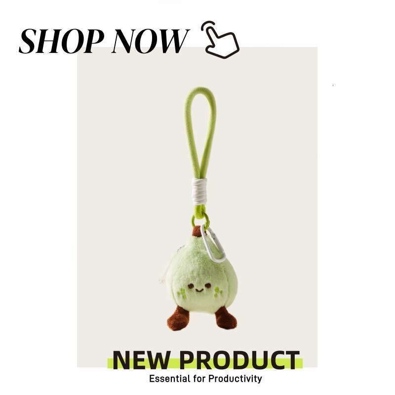 Super cute and smooth fruit pear plush pendant for student exams, bag charm, car keychain, green