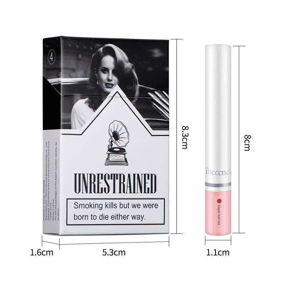 4PCS/Set Creative Cigarette Lipstick Set Matte Long Lasting Waterproof Matt Stick Tube Nude Red Velvet Lip Tint Makeup W260311