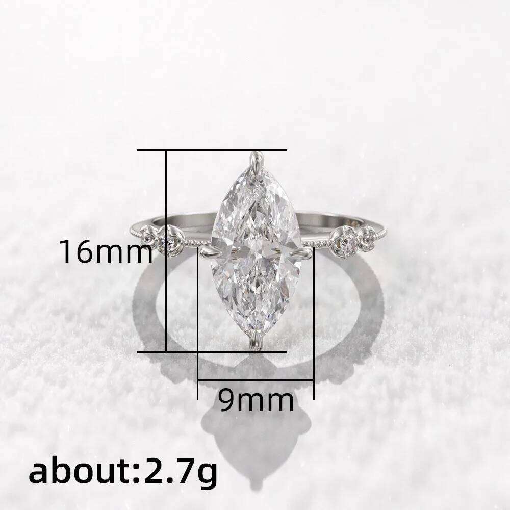 Huitan AAA Crystal Marquise Cubic Zirconia Rings for Women Fashion Thin Ring Engagement Wedding Accessories Statement Jewelry H260312