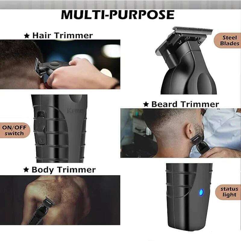 KM-2299 USB Fast Charging Clippers Barber Machine 1200MA Rechargeable Cordless Trimmer Kemei Electric Hair Clipper C260312