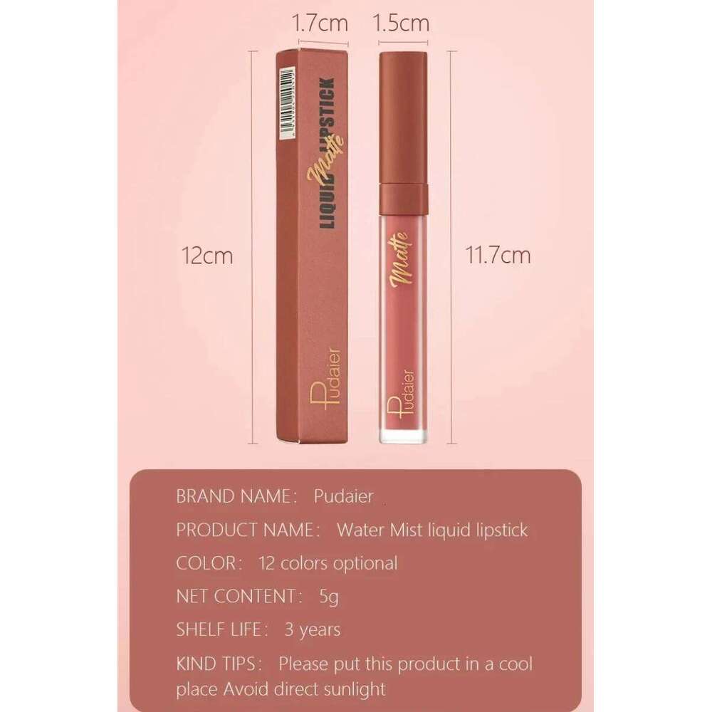 High Quality NEW 24 Hour Matte Lipstick Velvet Mist Clay Not Dry Cream Makeup 12 Color Nude Lip Stick Waterpoof Cosmetic W260311