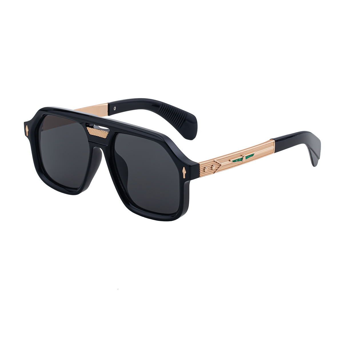 2026 New Fashion Square Frame Polarized Retro Double-Beam Outdoor Sun Protection Sunglasses for Men,