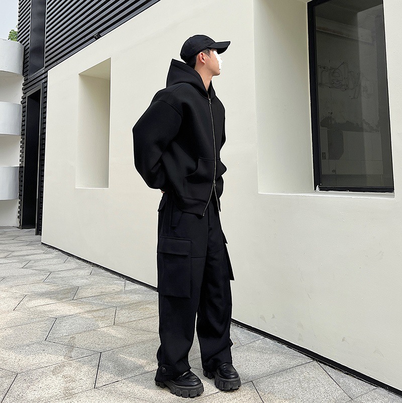 400g Combed Cotton Double-zipper Cardigan Hooded Sweatshirt Designer Hoodie For Men New Autumn Casual Sports Jacket For Women