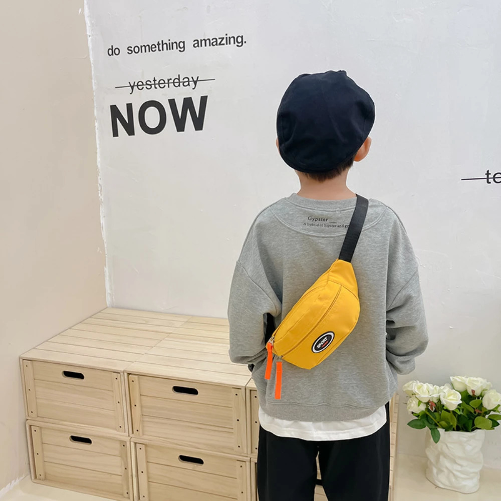 Childrens chest bag boys cool and fashionable crossbody simple individual Korean style Harajuku trave 260311