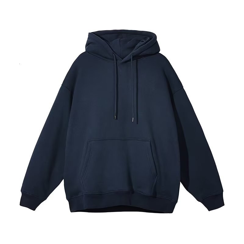 Spring And Autumn New Model 320g Heavyweight Cotton Hooded Sweatshirt For Men Designer Hoodie Ins Hong Kong Style Loose Fit Trendy Brand Plain Jacket