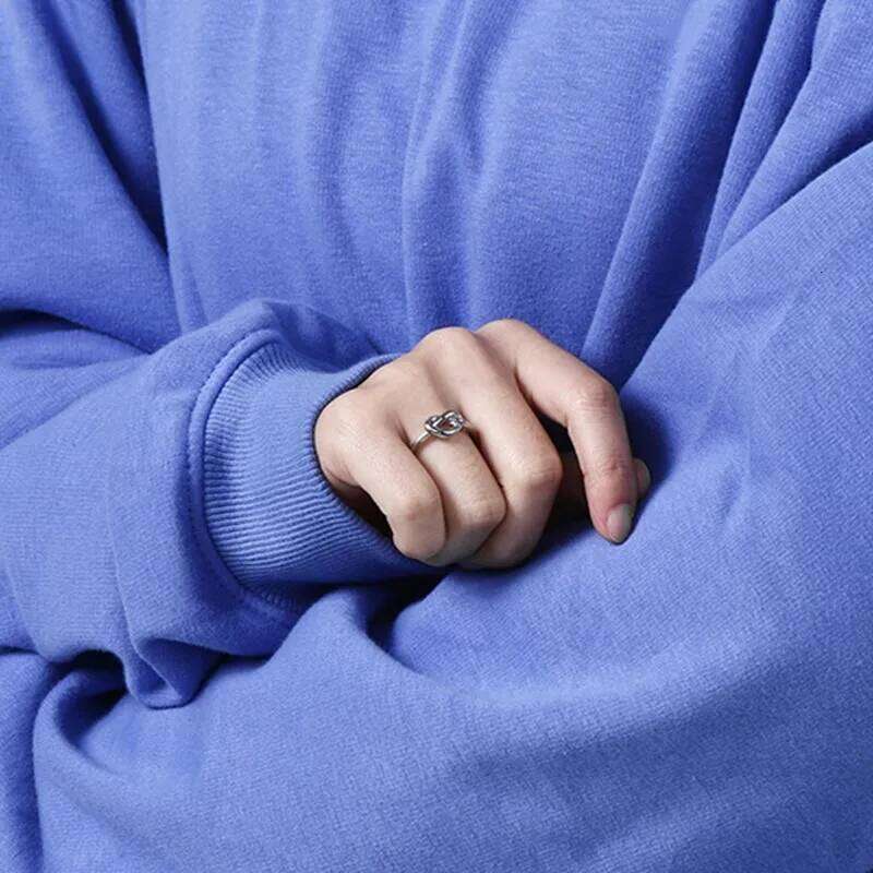 Stainless Steel Heart Knot Ring Wedding Band for Women Men Size 4-11 H260312