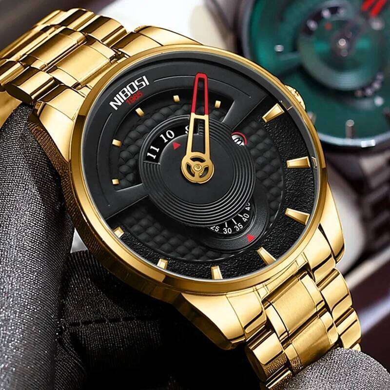 NIBOSI Business Watches Men Original Creative Single Hand 24 Hours Fashion Minimalist Waterproof Watch Relogio Masculino