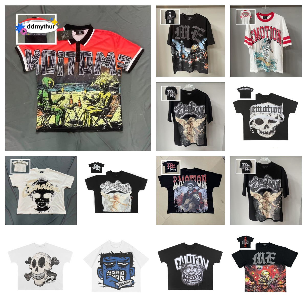 Animation Oversized T Shirt Men's Women Summer Streetwear Print Casual Cotton Round Neck Short Sleeve Tee ddmythur