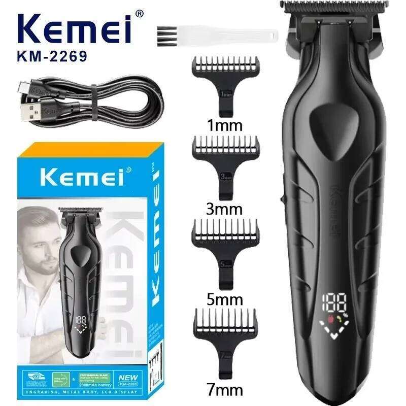 Kemei KM-2269 Upgraded Professional Electric Trimmers Rechargeable Hair Cutter Clippers For Barber Shop C260312