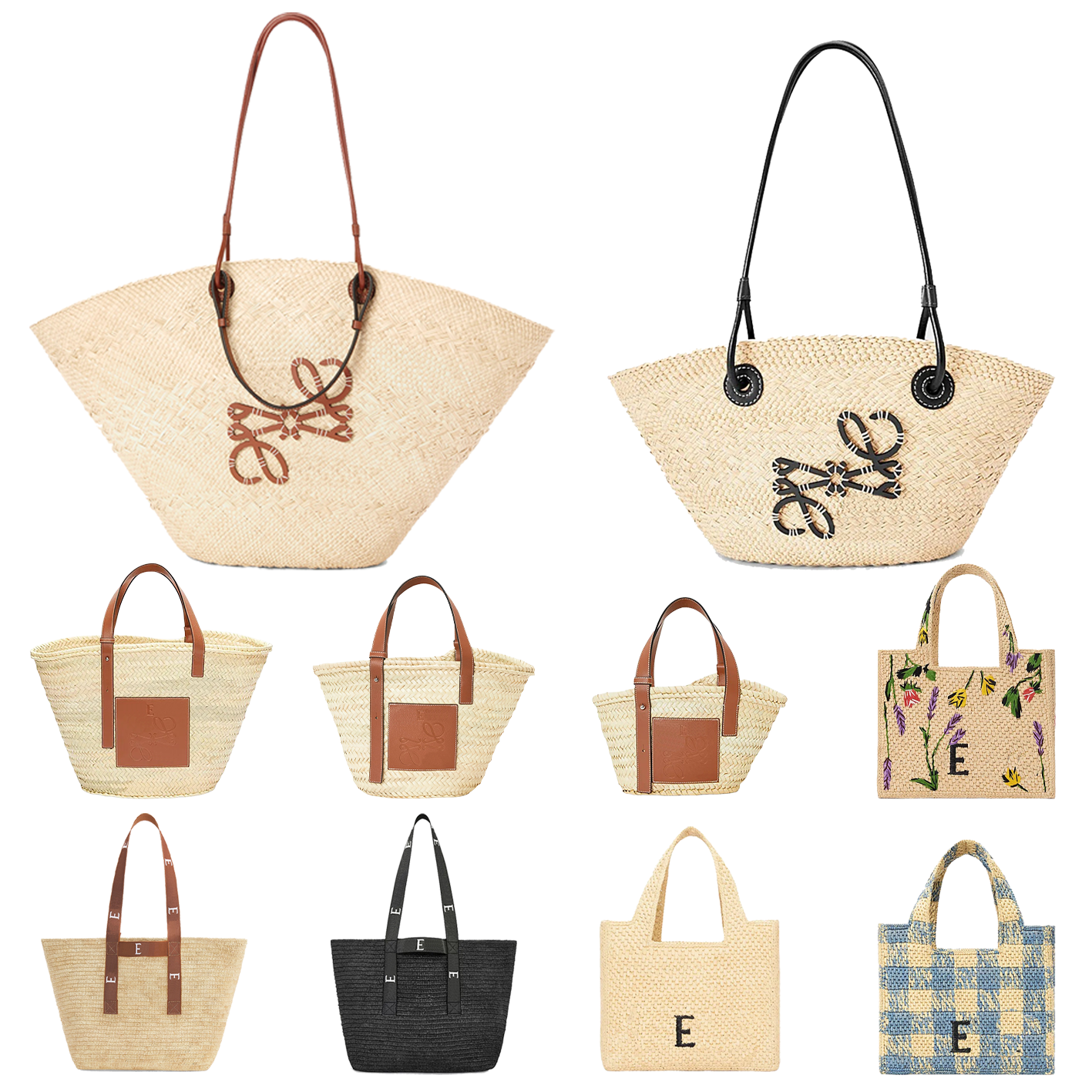 Designer bag Summer Raffias Straw weavev beach bag Luxury handbag Linen woven Anagram Basket bag Women men Shoulder Font Tote bag fashion vacation travel Shopper bag