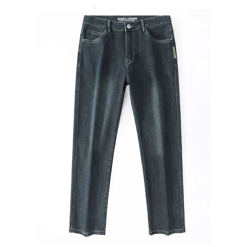 Spring and Autumn Mens Baggy Jeans Casual Straight Stretch Versatile Wide-leg Business Denim Pants Comfortable Loose Trousers 260310