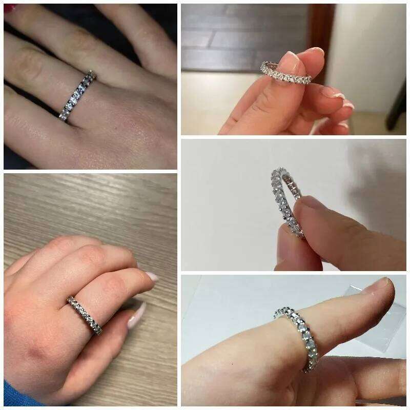 Huitan Fashion Contracted Women's Ring Thin Full Paved Round CZ Versatile Girls Accessories Daily Wear Party Statement Jewelry H260312