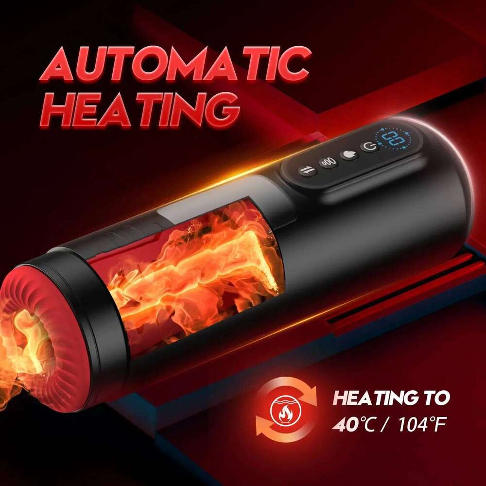 LCD Automatic Sucking Male Masturbator 9 Thrusting Vibration Blowjob Machine Heating Pussy Penis Pump Masturbation Cup Sex Toys Z260311