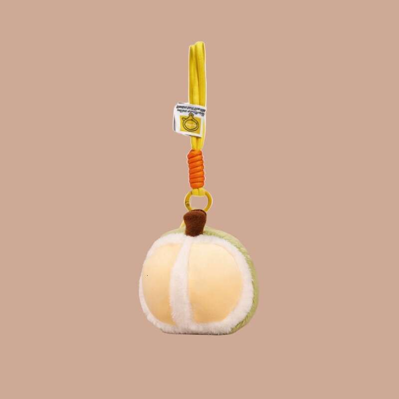 Keychain plush cute fruit claw doll, wedding throw stall toy, gift for girls