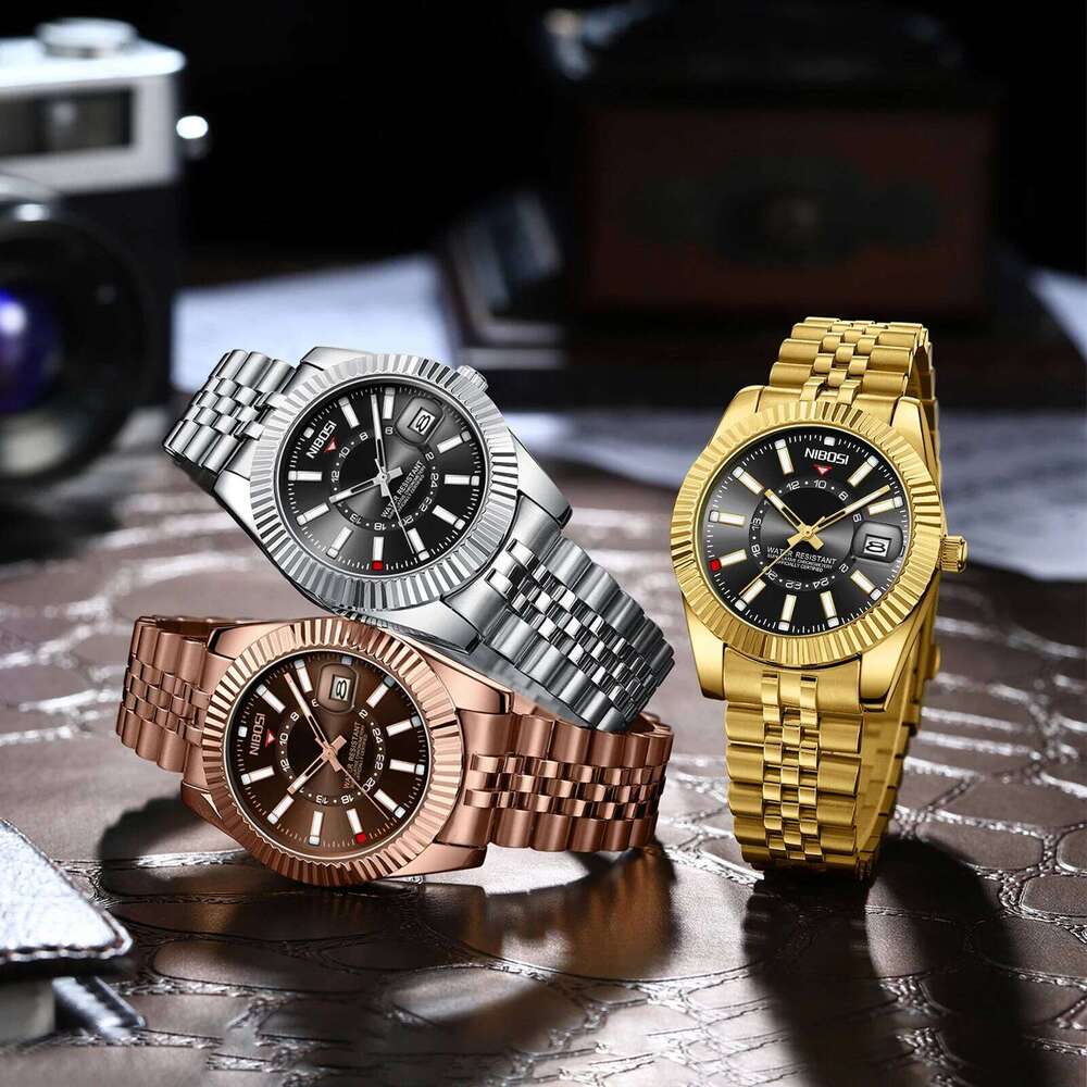 NIBOSI Quartz Wristwatch Top Brand Luxury Fashion Dive Watch Men 30ATM Waterproof Date Clock Sport Watches Man Relogio Masculino