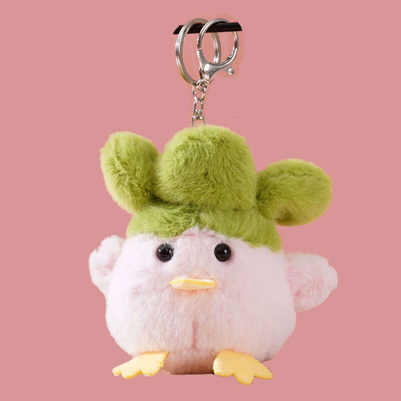 Couple Backpack Sound Garlic Bird Little Yellow Chicken Keychain Gift Plush Doll Bag Pendant Quirky