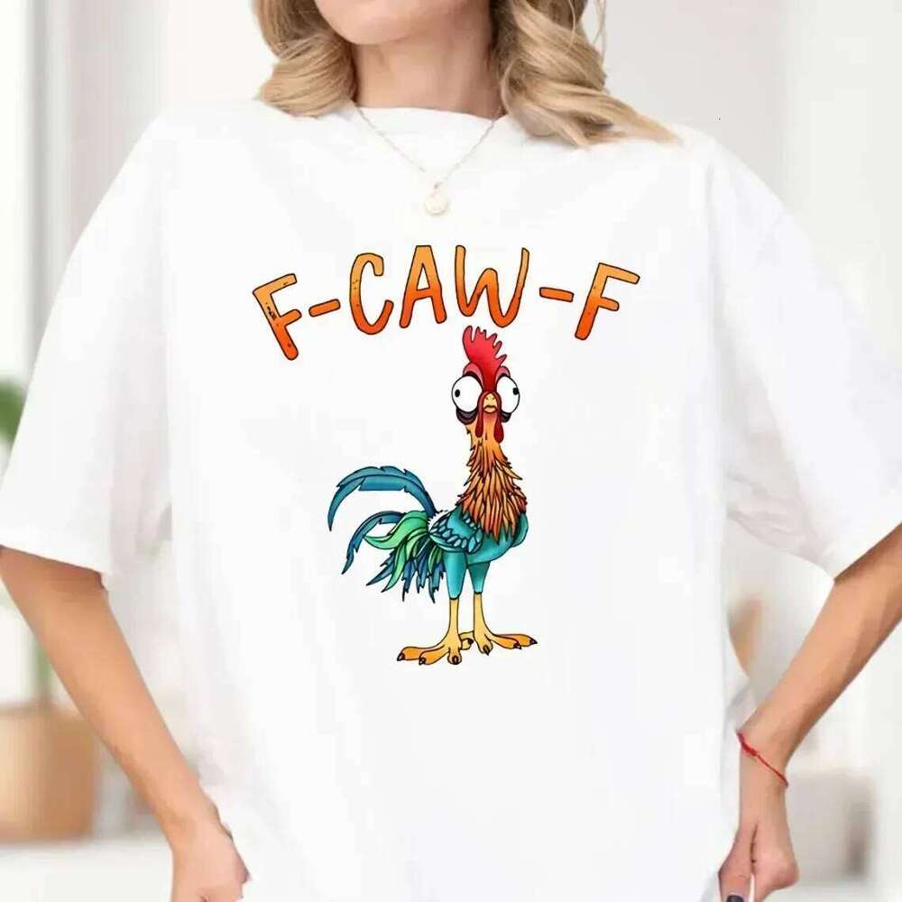 Funny F-Caw-F Rooster Sassy Lover Moonlit Raven Black Bird Chicken Meme Shirt Z260312