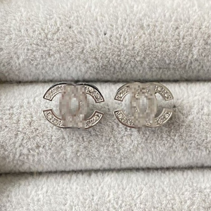 No Fading Luxury Designer Earrings Titanium Steel 3D Simple Letter Fashion Earrings With CZ Stones Trendy Jewelry For Christmas