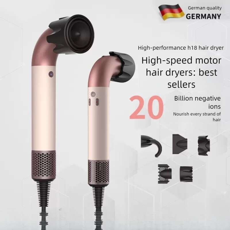 Famous Huaqiangbei Brand New Curved Pipe HD High Speed Electric Hair Dryer Household Negative Ion Quick Dry Barber Shop CKS