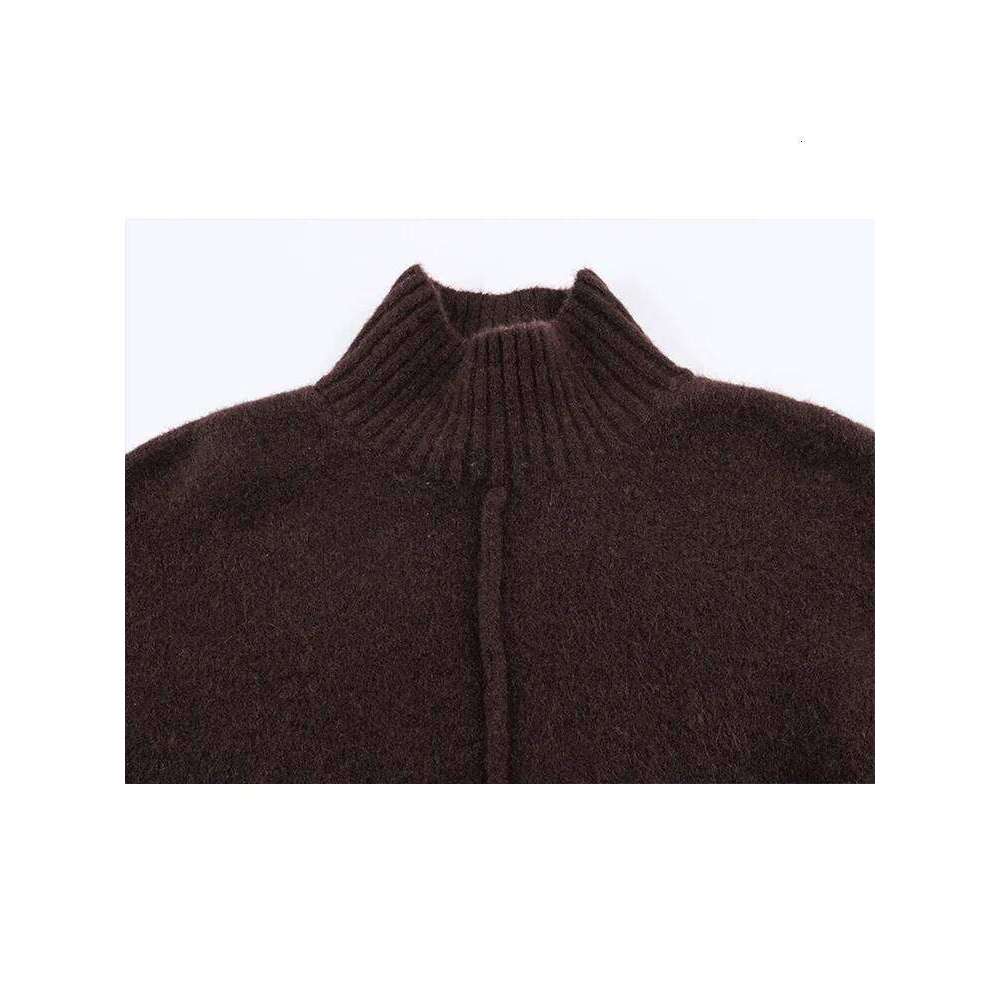 TFMLN Women Knit Elegant Autumn Winter New Turtleneck Long Sleeves Solid Color Mini Dresses Lady Casual Knitted Dress C260312