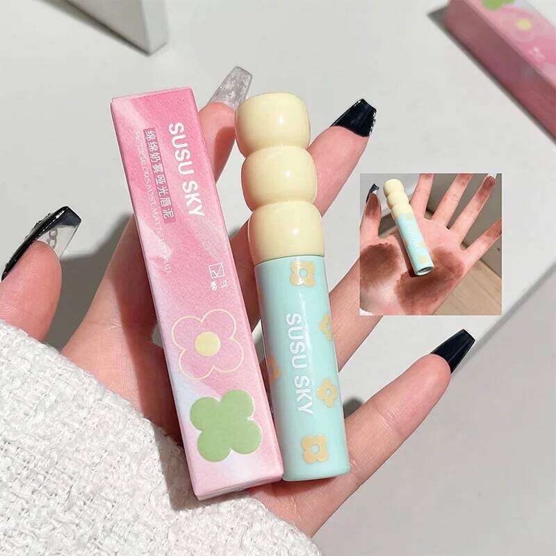 1/5Pcs Candied Fruit Mud Milk Mist Velvet Matte Lip Gloss Long Lasting Not Easy To Stick Cup LipGlaze Almond Brown Pink W260311