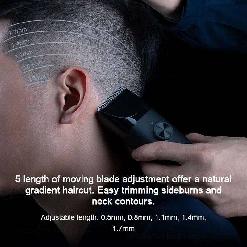 MIJIA Hair Clipper,Barber Clippers For Men Professional,IPX7 Waterproof Titanium-Plated Ceramic Blade,180min battery life C260312