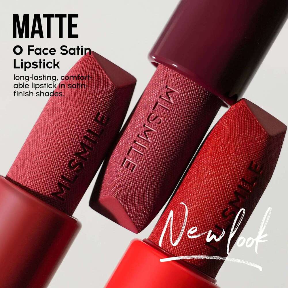 6-Color Embossed Matte Lipstick, Easy to Apply, Moisturizing Natural Finish Long-Lasting Smooth Texture for Soft and Elegant W260311