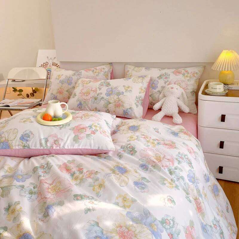 100% Cotton Floral 3-Piece 1 Duvet Cover + 2 Pillowcases - Wrinkle-Free, Hotel Quality Bedding Set H260312