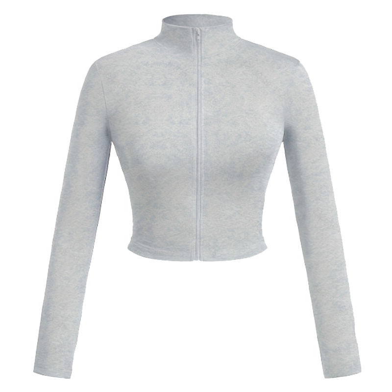 Fashion Zip Up Cardigan, Comfortable Daily Wear Top