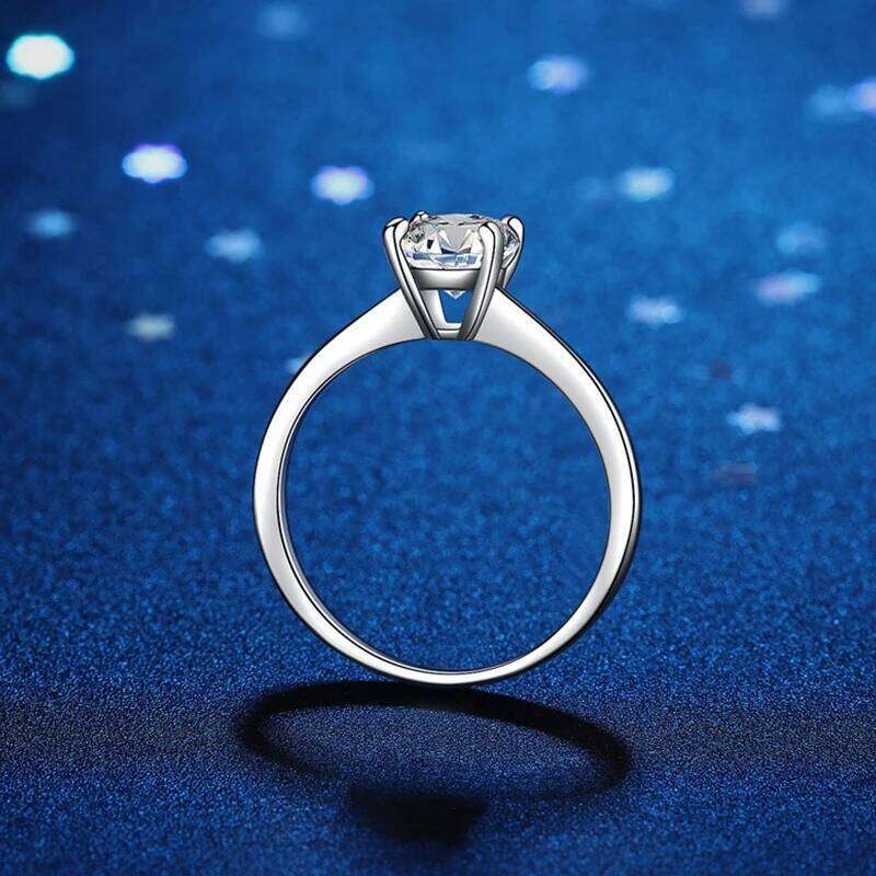 NeeTim 0.5ct 1ct 2ct D Color Moissanite Engagement Ring for Women S925 Sterling Silver Lab Diamond Promise Wedding Band Jewelry H260312