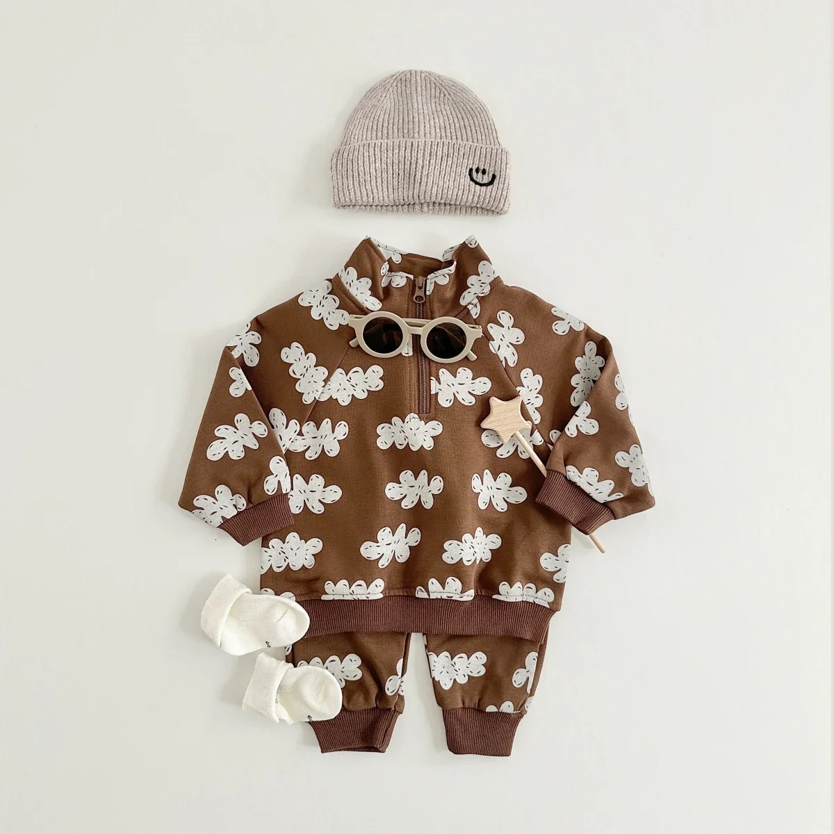 Autumn Baby Clothes Sets Boys Girls Sweatshirts Long Sleeve Pullover Sweatpants Suit Kids Outfit 2Pcs Children 260311