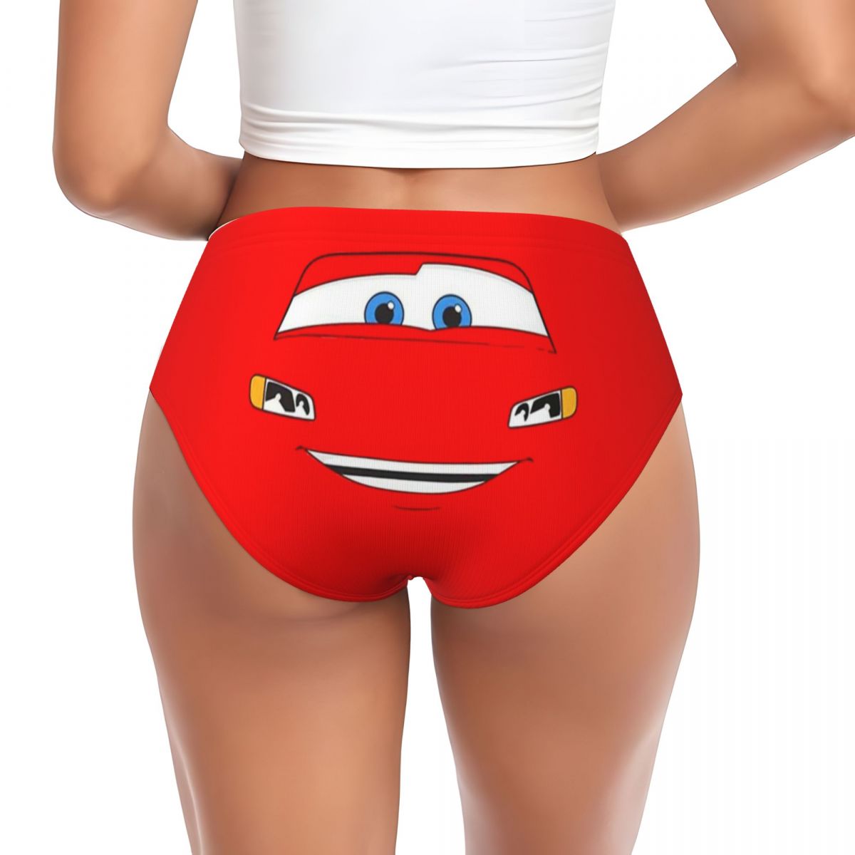 Happy Cars Lightning McQueen Womens Briefs Underwear Panties Disney Cartoon Breathable Disney Cartoon Underpants Sexy Briefs