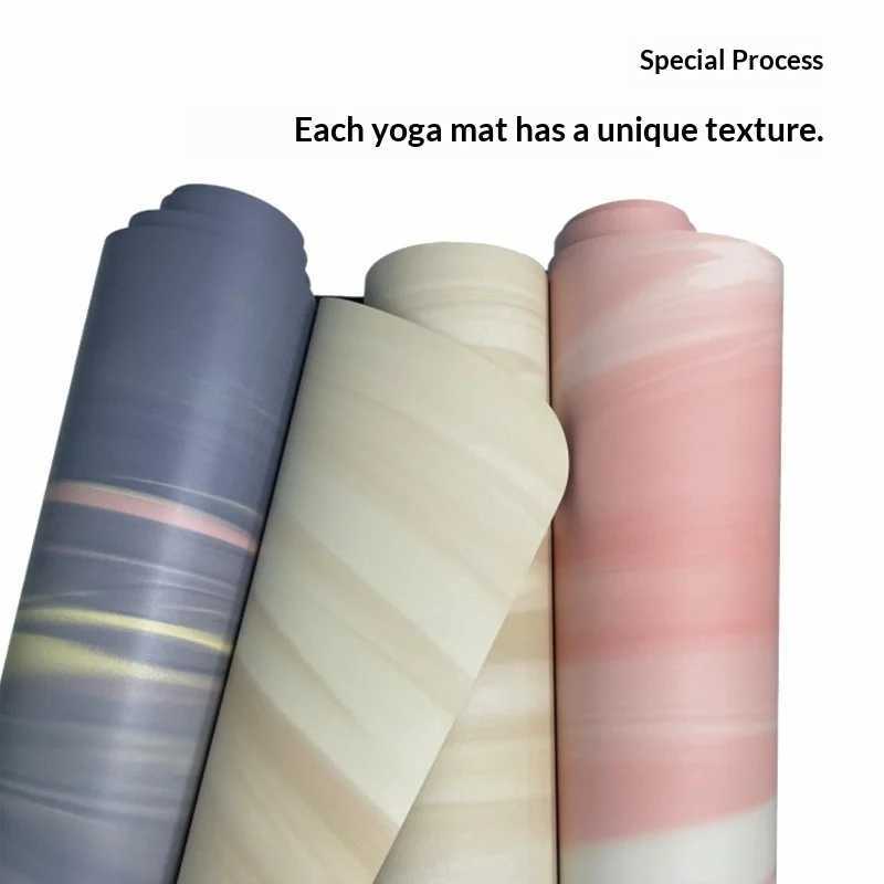 Yoga Mat Non Slip Matte PU Natural Rubber Eco Friendly Extra Thick PrEMium Grip FitnESS Home Gym Dance Pilates PurpLE M260312