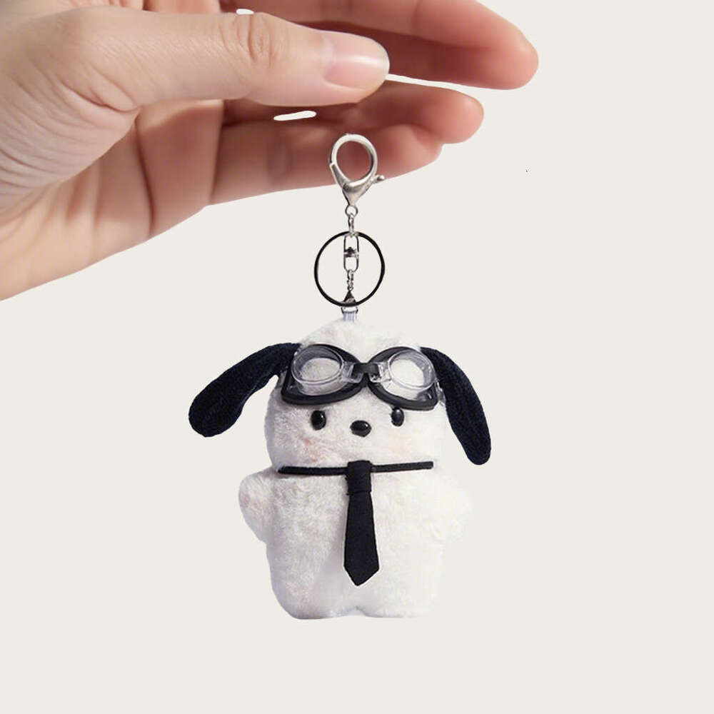 Plush toy Pacha dog keychain, cute puppy bag pendant, student gift