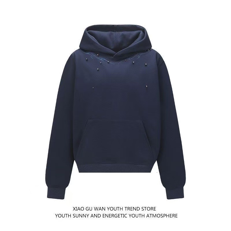 New Autumn Designer Hoodie Trendy Dragon Bone Beaded Embroidered Hooded Sweatshirt For Men Stylish Outerwear For Spring And Autumn