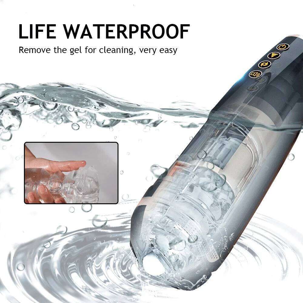 Fully automatic piston retractable male toy oral masturbator men's penis suction cup vibrator sex machine adult products Z260312