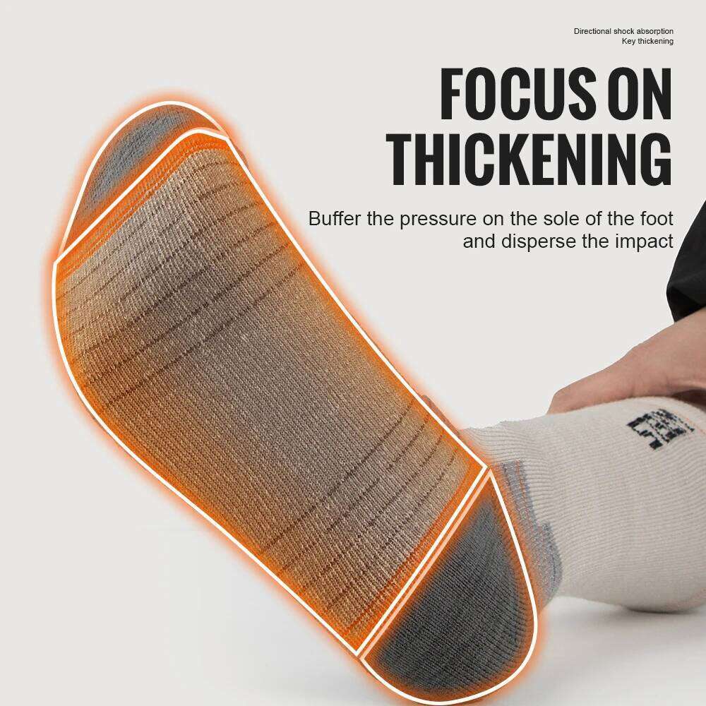 WRELS Merino Wool Hiking Running Soft Lightweight Shock Absorption Damping Mid-Calf Breathable Ankle Cycling Socks Z260312