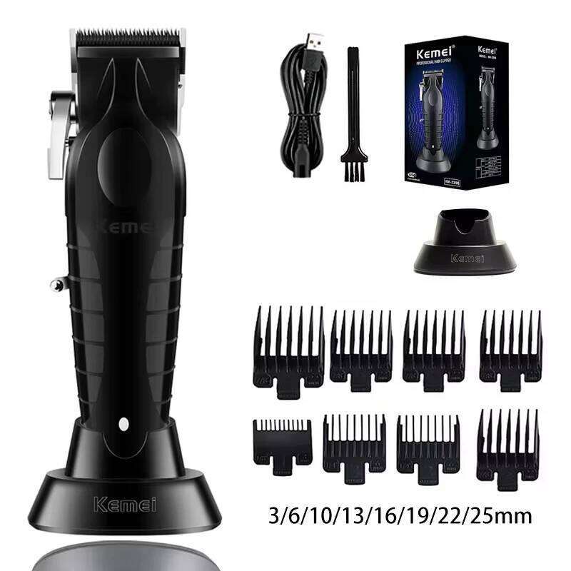 Kemei KM-2296 Professional Clipper for Men Cutting with Seat Charger Hair Trimmer Haircut Machine C260312