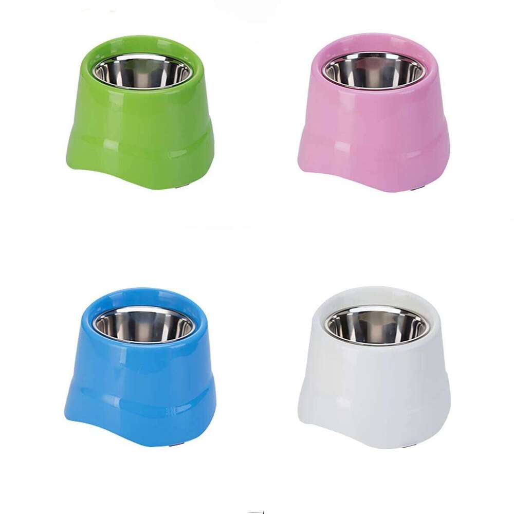 1PC High-top Stainless Steel Food Dog Small And Medium-sized High-footed Bowl, Suitable For Tall Pets 26Y0312