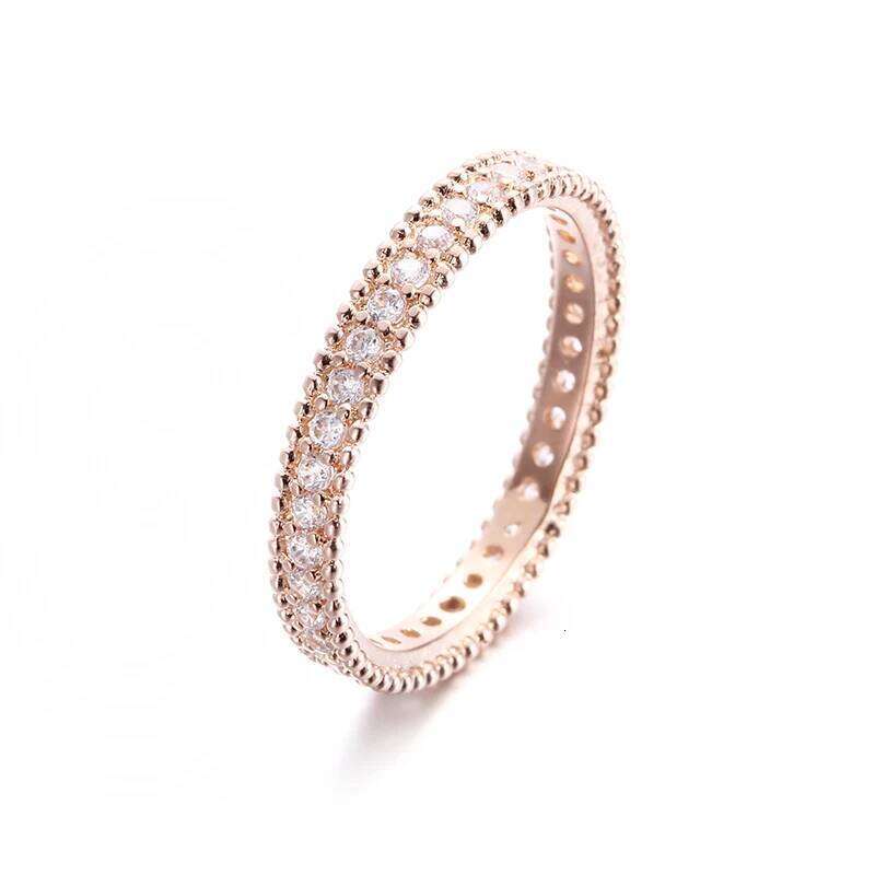 Full Crytal Ring Rose Gold color Simple Classic Wedding & Engagement Rings for Women Made With AAA CZ CC197 H260312