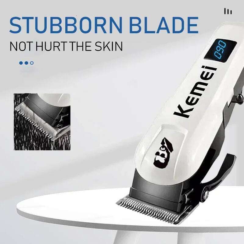 Kemei KM-232 Professional Men's Haircut Cordless Trimmer LCD Clipper USB Charging Hair Cutting Machine C260312