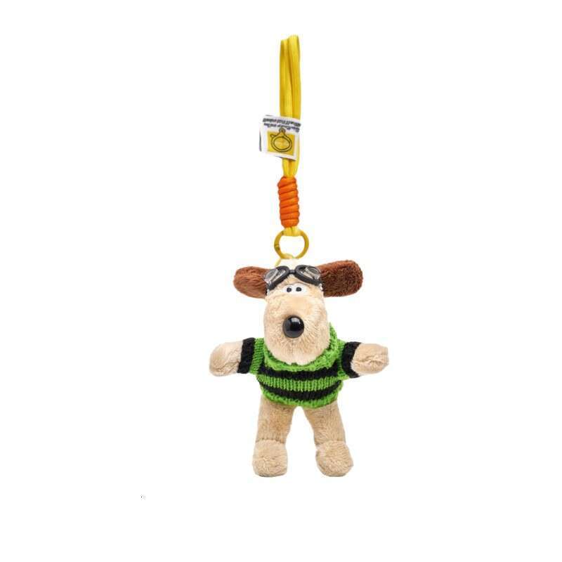 Head Dog Puppy Bag Charm Backpack Pendant Gift Plush Doll Keychain Cute Cartoon