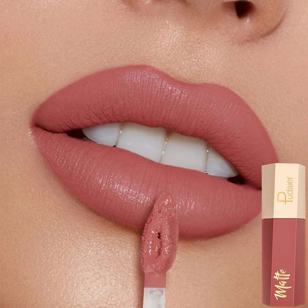 Liquid Lipstick, Long Lasting Waterproof Non-Stick Velvet Color, Lightweight Fog Matte Lip Makeup for Women W260311