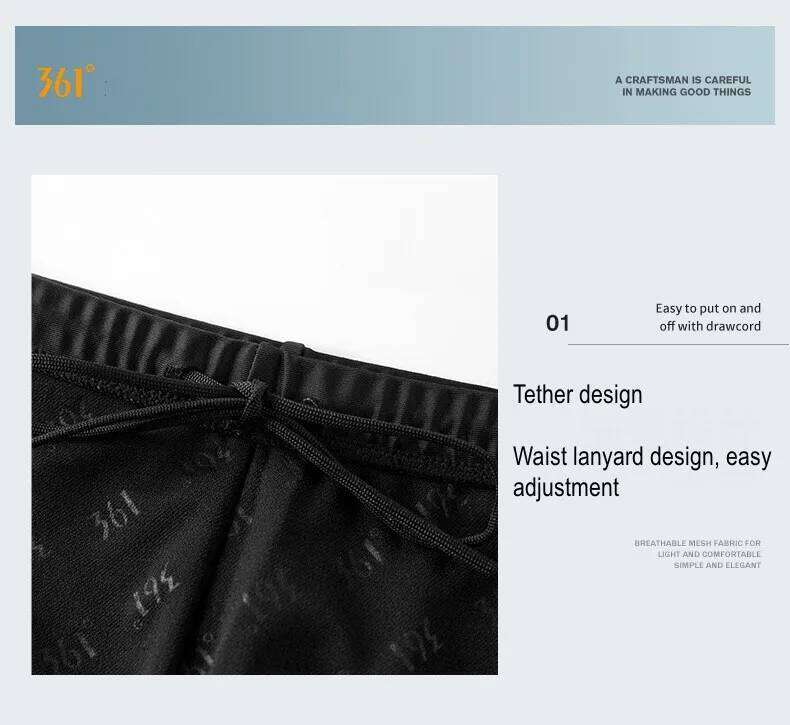 361 Men Water Repellent Professional Competitive Swim Trunks WaterProof Racing Short Pants Quick-Drying Surfing Beach Briefs Z260312