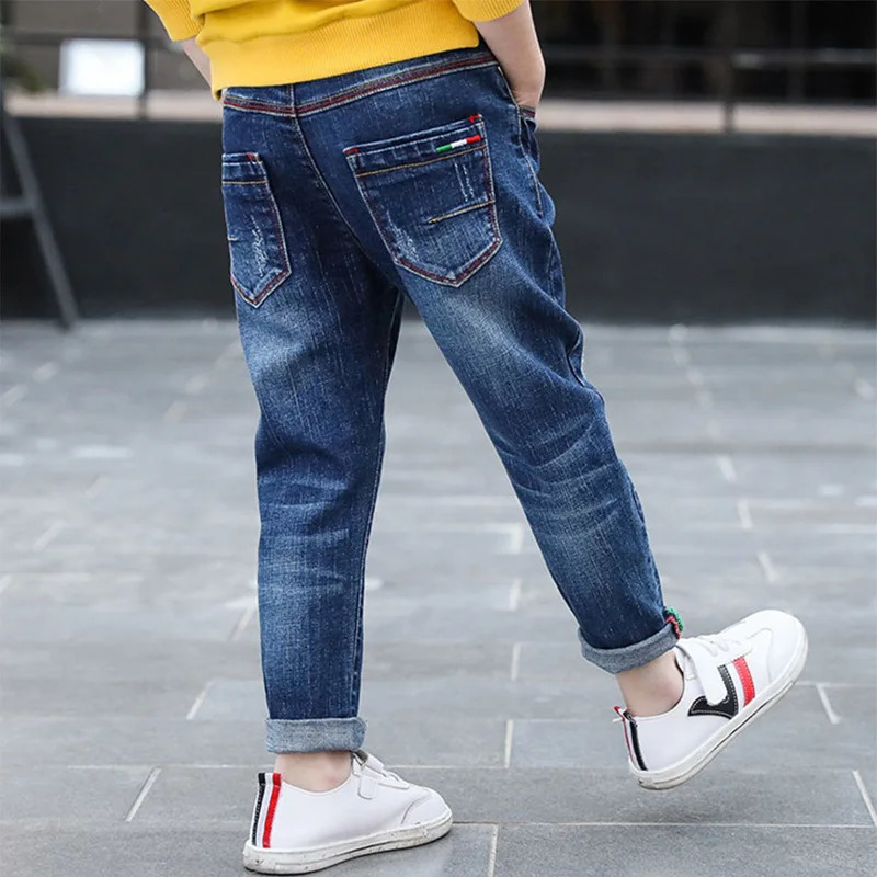 312 Years Spring Autumn Teenger Boys Jeans Slim Fit Style Casual Long Trousers For Kids Handsome Children Birthday Present 260311