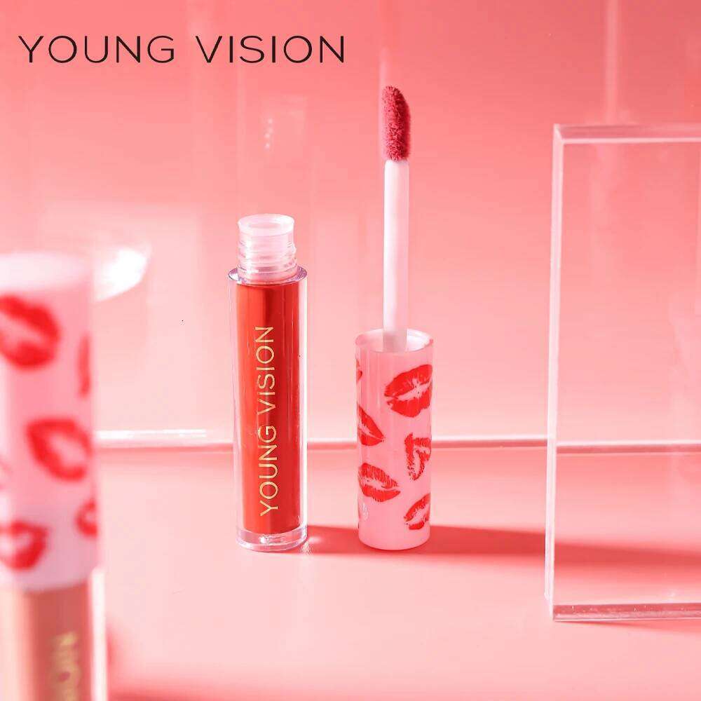 YOUNG VISION 12 colors matte texture gloss advanced makeup waterproof non-stick cup non-fading lip glaze W260311